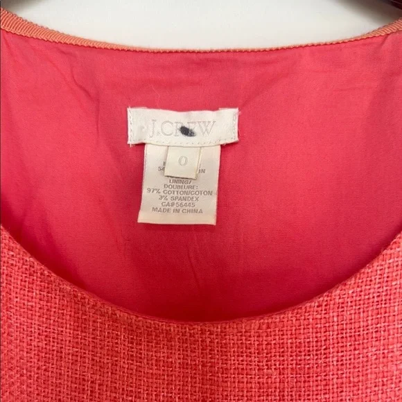 J. Crew Orange Sheath Midi Dress Sleeveless Crew Neck - Picture 3 of 9